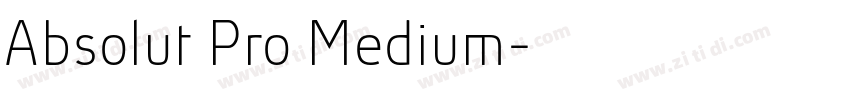 Absolut Pro Medium字体转换